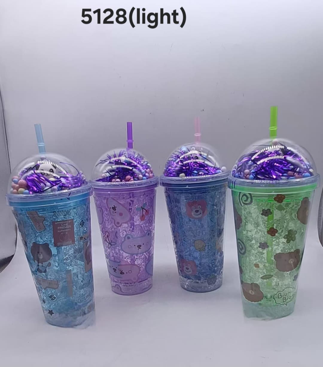 Glitter Dome Sipper Cups